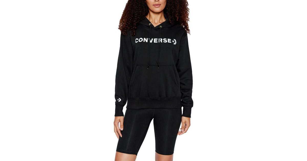 Sweatshirt Converse Icon Play Svart | 10023970-a01-001, 1