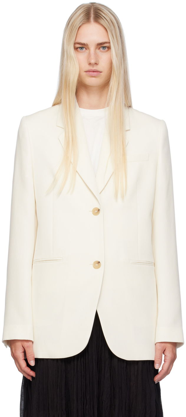 Jacka TOTEME Tailored Blazer Vit | 243-WRZ869-FB0065