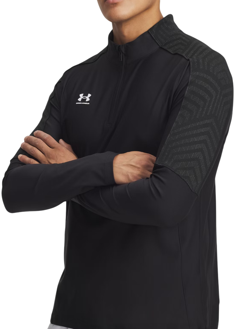 Sweatshirt Under Armour Challenger Pro Midlayer 1/4 Zip Top Svart | 6008988-001