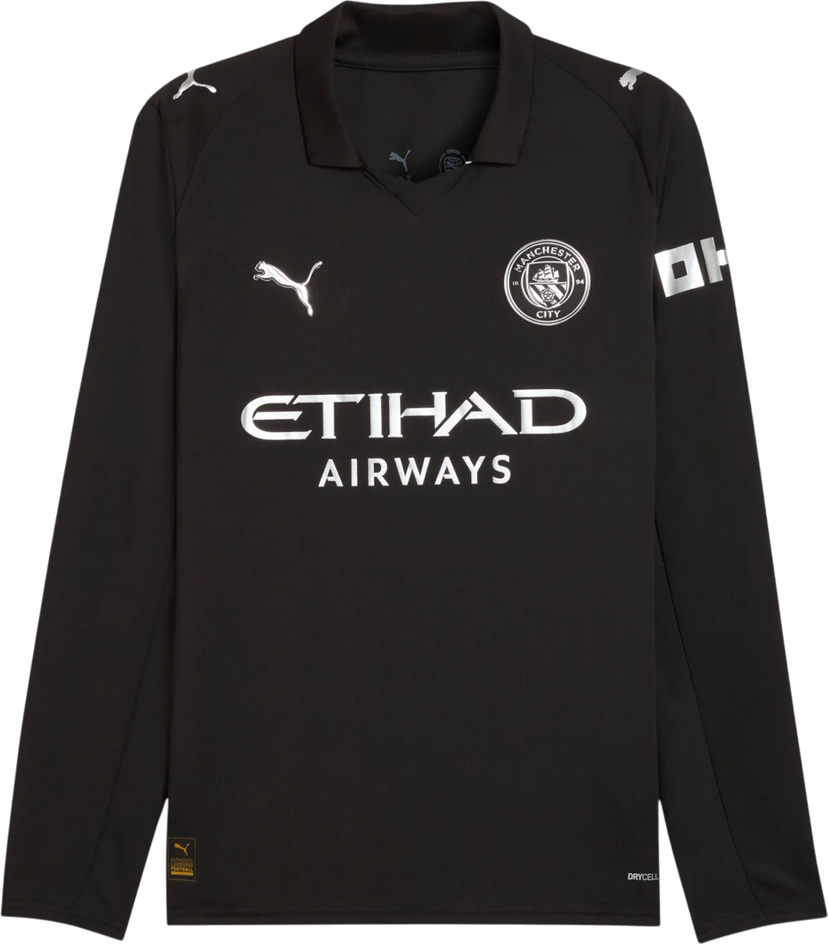 Jersey Puma Manchester City Away Replica Jersey LS 2025/26 Svart | 780351-02