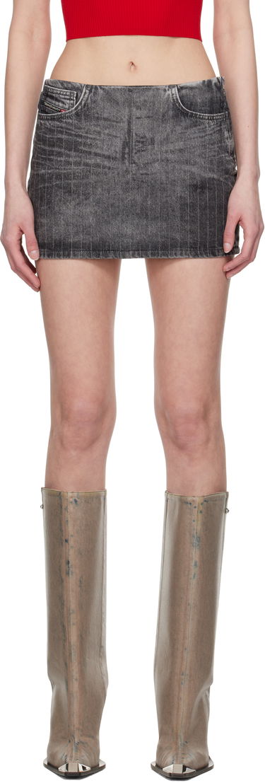 Kjol Diesel De-Pra-Mini-S3 Denim Miniskirt Grå | A16954 0ABCU, 0