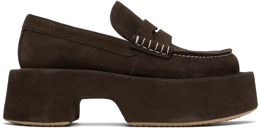 Sneakers och skor JW Anderson JW Anderson Suede Platform Loafers Brun | FW0169-LA0240