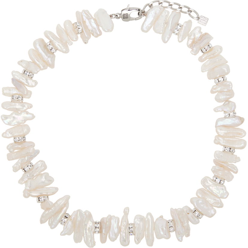 Halsband Givenchy Faux-Pearl Necklace Vit | BN00DPF00P132