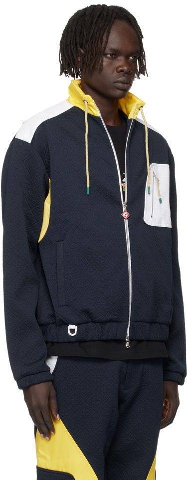 Jacka Casablanca Casablanca Jacquard Nylon Jacket Mörkblå | MPF25-JK-389-02, 1