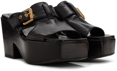 Kläder BY FAR BY FAR Lenka Platform Heeled Sandals Svart | 22SSLNKMBLGLS, 3