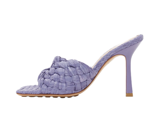 Sneakers och skor Bottega Veneta Raffia Stretch Heeled Mules "Purple" Purpur | 652451 V0GM0