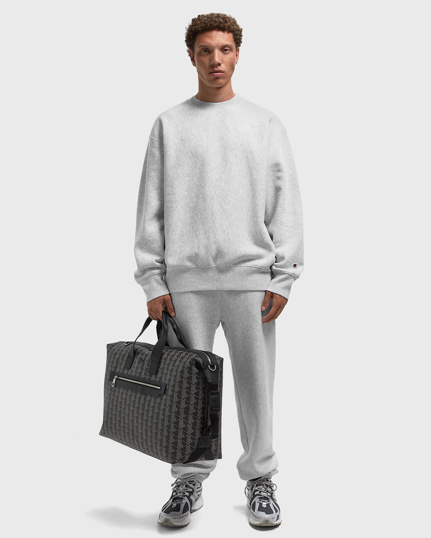 Sweatshirt Champion Reverse Weave Crewneck Sweatshirt Grå | 220707-EM004, 1