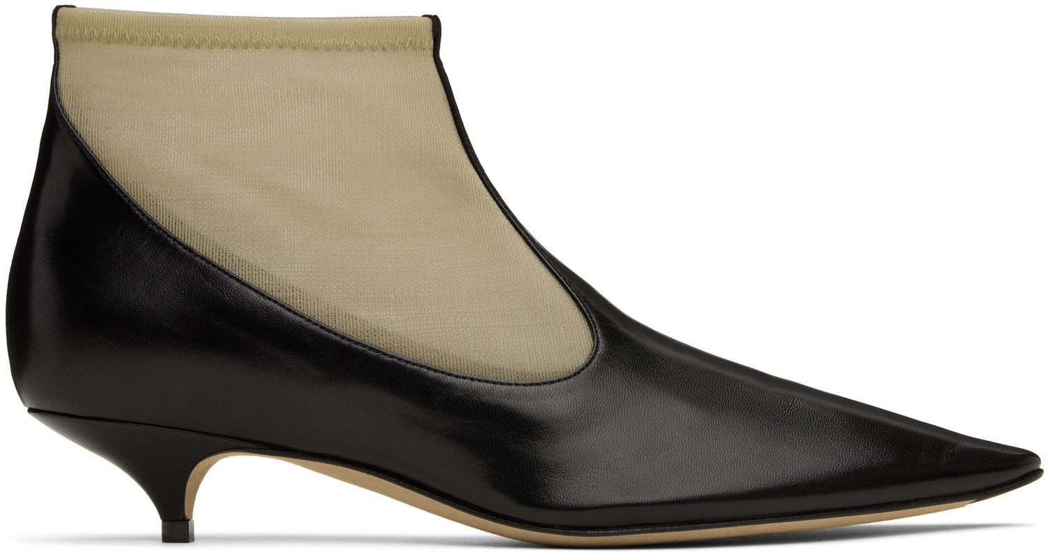 Kläder The Row The Row Mesh Kitten Heel Ankle Boots Svart | F1581-SL1W20, 0