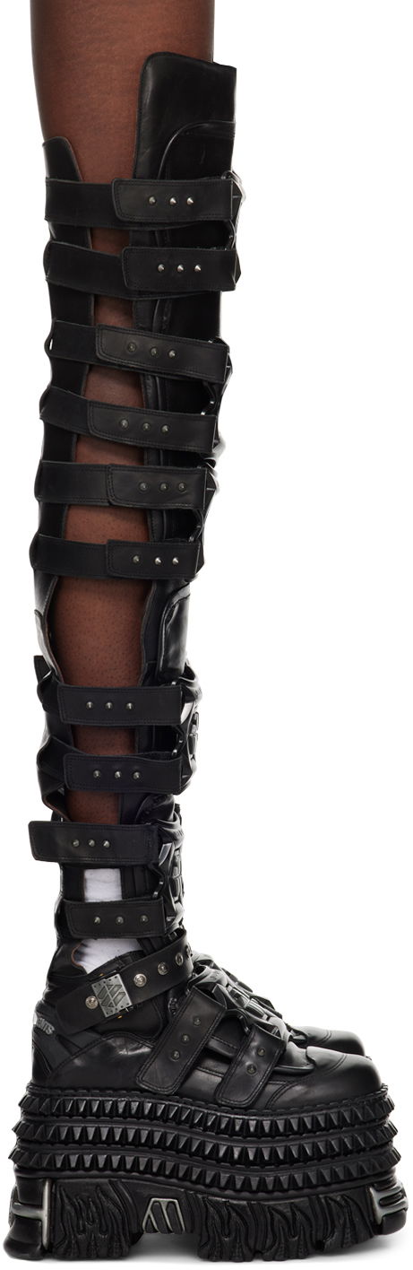 Kläder VETEMENTS VETEMENTS New Rock Edition Gamer Tall Boots Svart | UA65BO100L