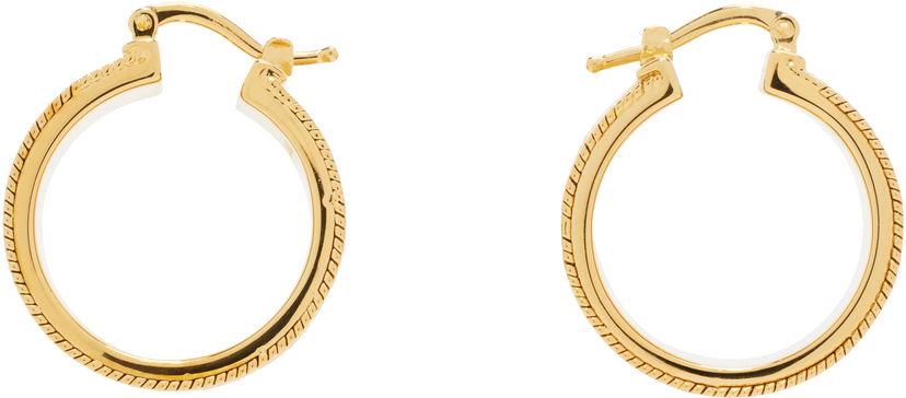 Örhängen Jil Sander Jil Sander Textured Hoop Earrings Gul | J12VG0307_P4877