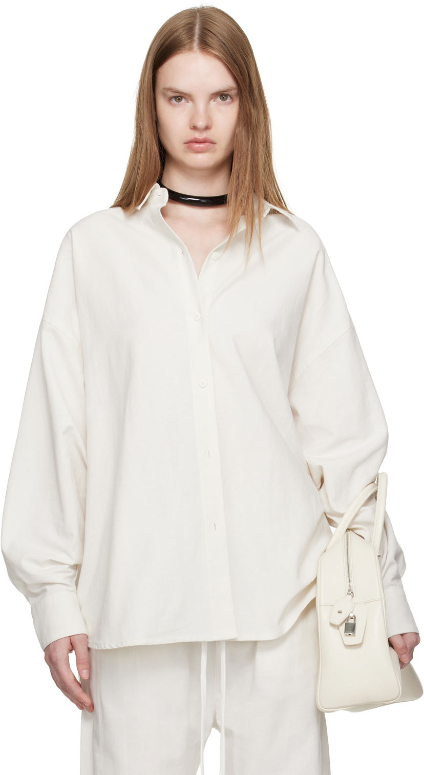 Skjorta Fear of God Fear of God ESSENTIALS Relaxed Shirt Vit | 186SP255524FW