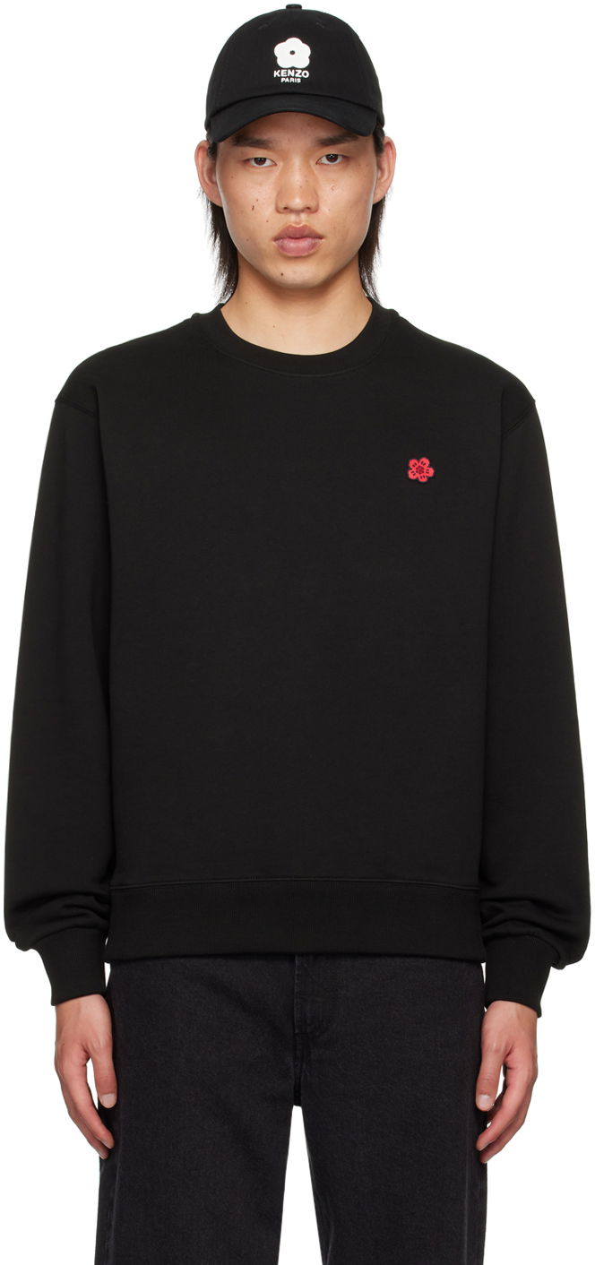 T-shirt KENZO Black Paris Boke Flower Sweatshirt Svart | FE65SW2234MF