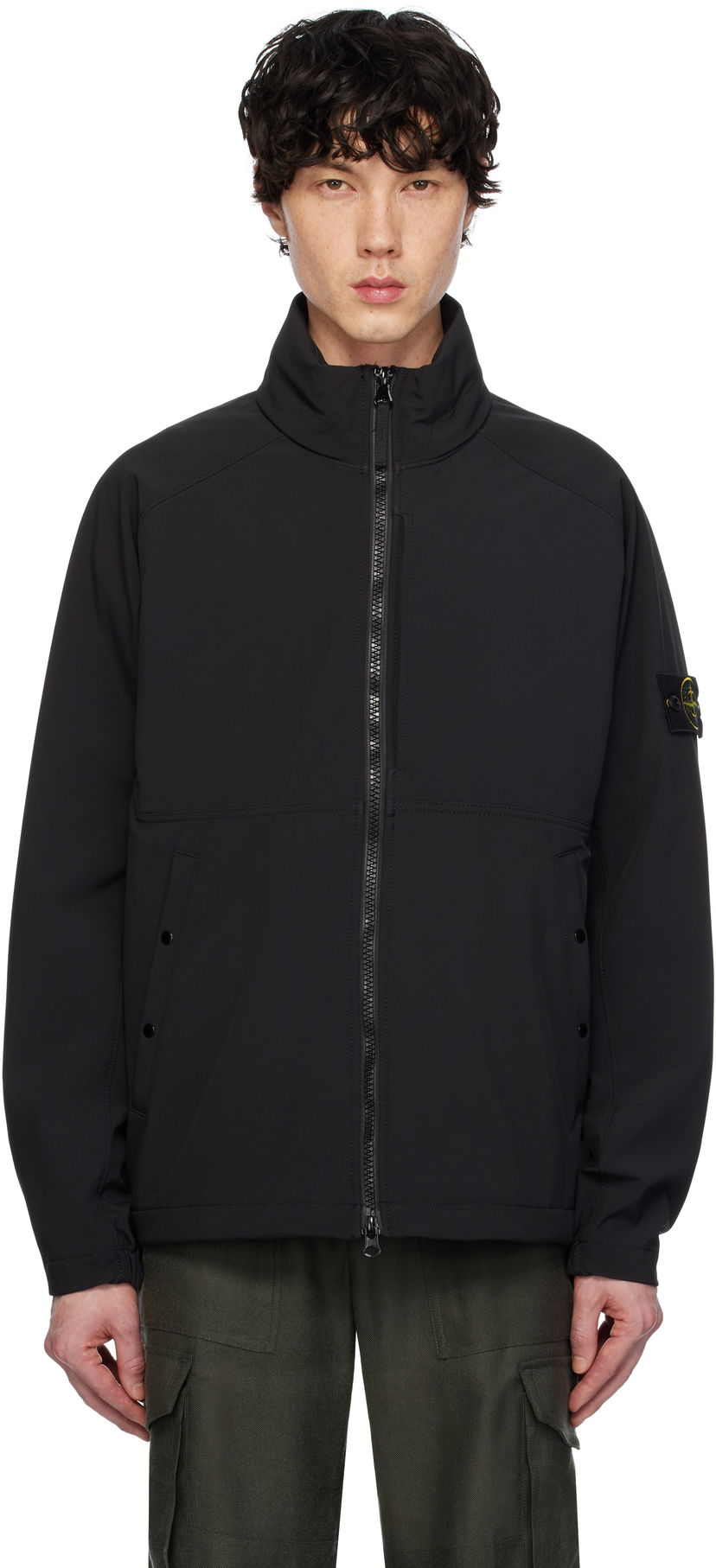 Vindjacka Stone Island Stone Island Light Soft Shell Jacket Svart | K1S15 4100010 S0A22
