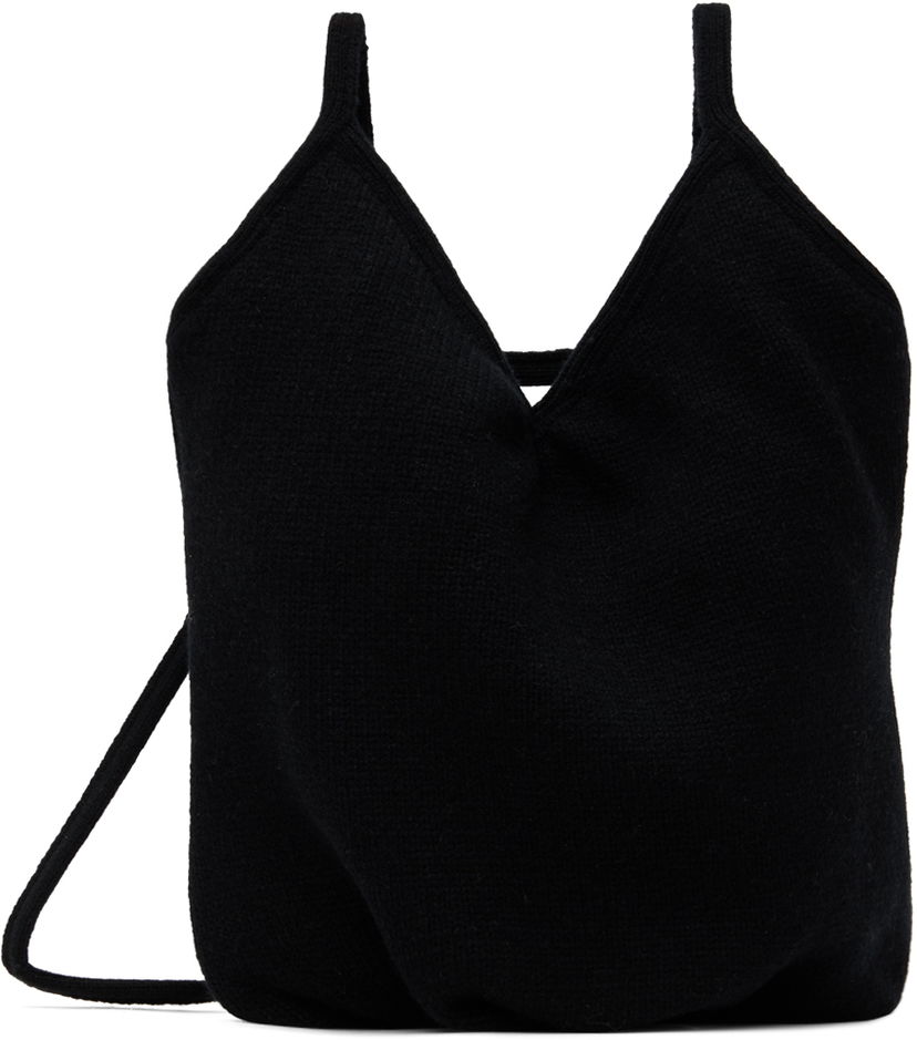 Axelväska We11done We11done Mini Touch Knit Shoulder Bag Svart | WD-AB3-23-481-U-BK