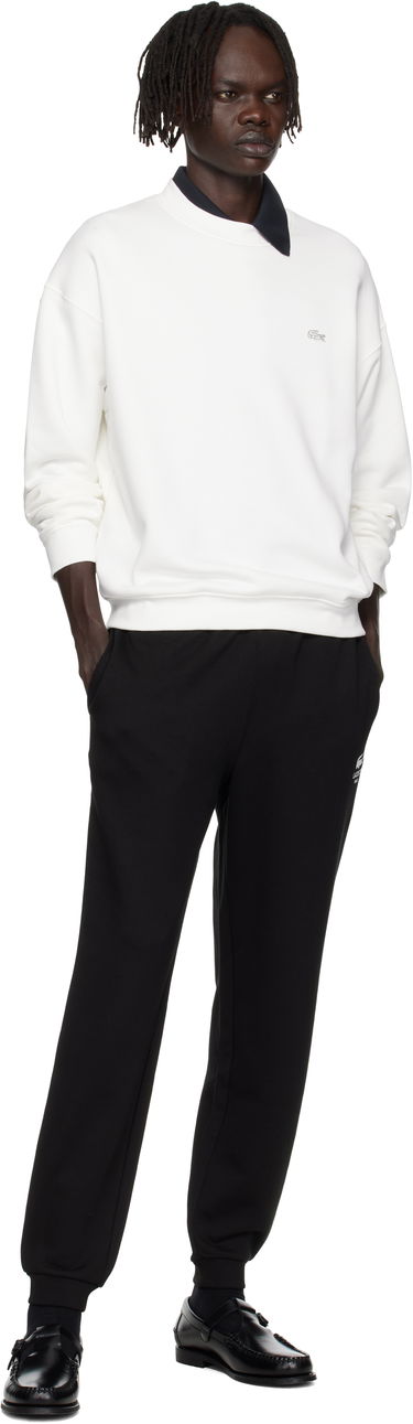 Sweatshirt Lacoste Loose Fit Heavy Fleece Sweatshirt Vit | SH7745_70V, 3