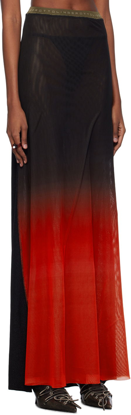 Kjol Ottolinger Ottolinger Semi-Sheer Maxi Skirt Röd | 103202, 1