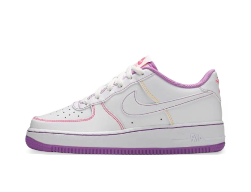 Sneakers och skor Nike Air Force 1 '07 Low GS "Contrast Stitch - Fuchsia Glow" W Vit | CW1575-110