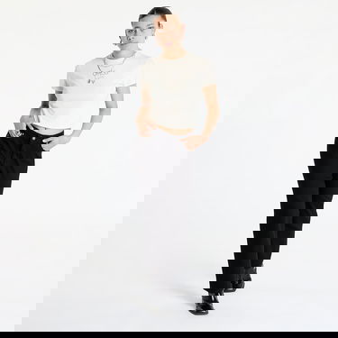 Crop top GUESS Triangle Logo Fitted T-Shirt Svart | W4BI05J1314, 3