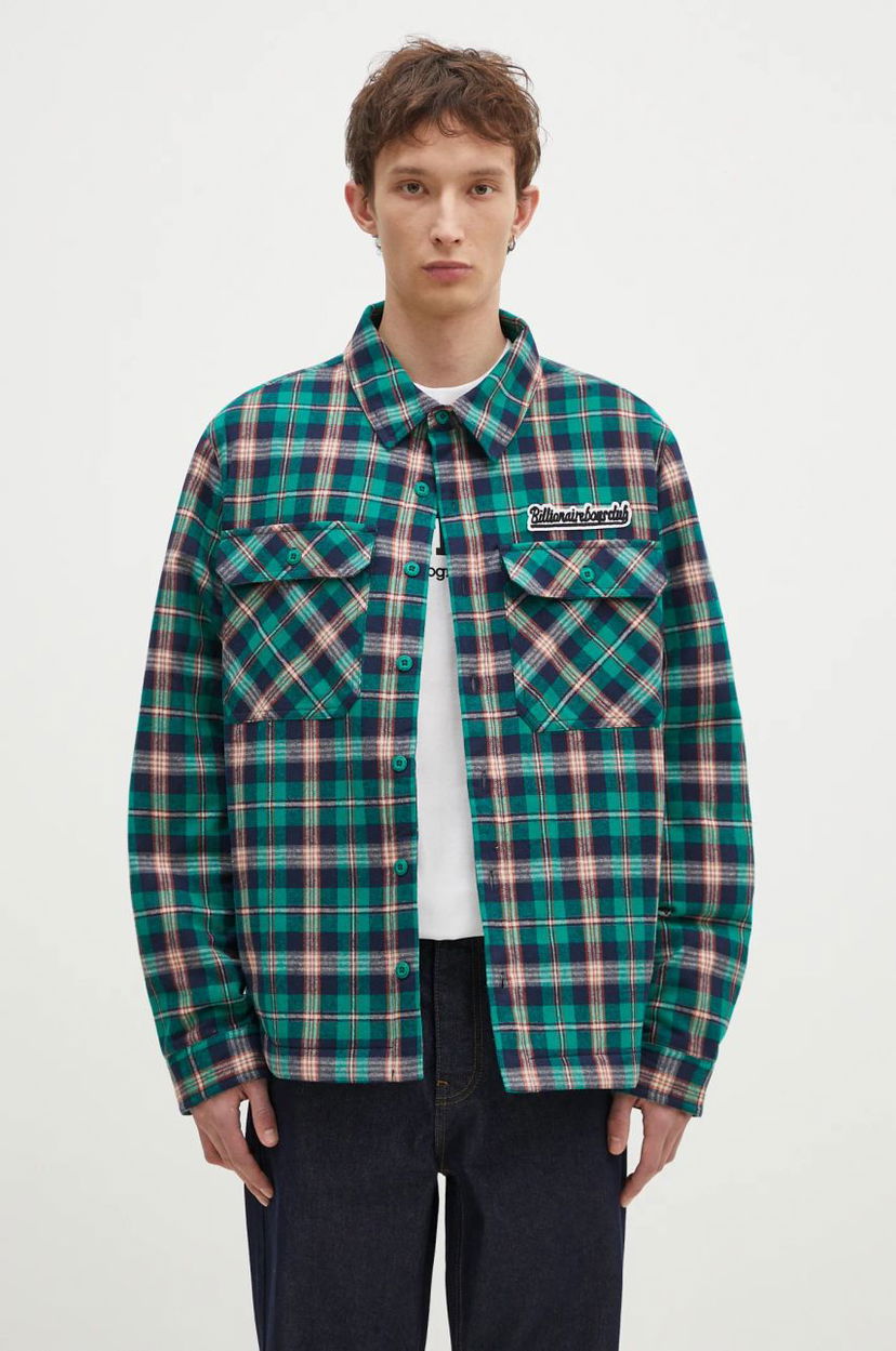 Skjorta BILLIONAIRE BOYS CLUB Billionaire Boys Club Padded Check Overshirt Grön | B24430