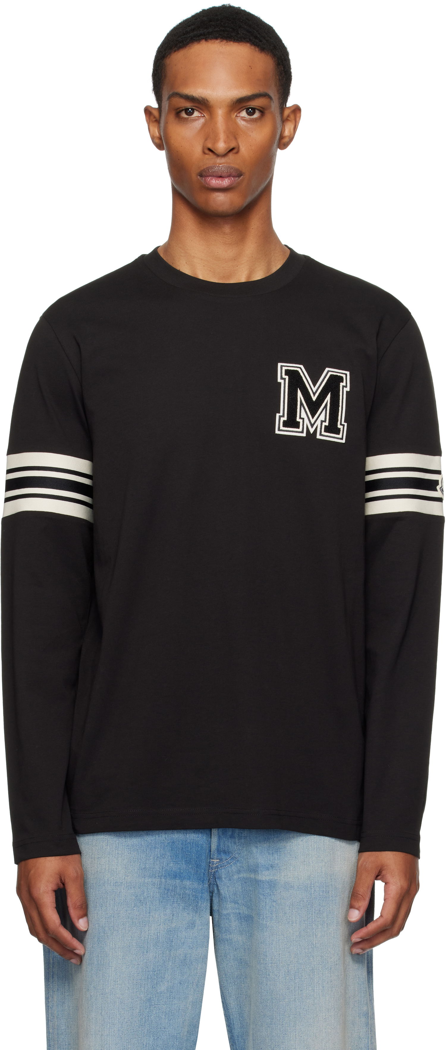 T-shirt Moncler Moncler Archivio Long Sleeve T-Shirt Svart | K20918D0000589AYY, 0