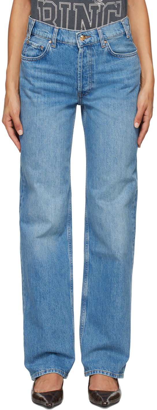 Jeans Anine Bing Gavin Long Denim Jeans Blå | A-06-10013-WHD21
