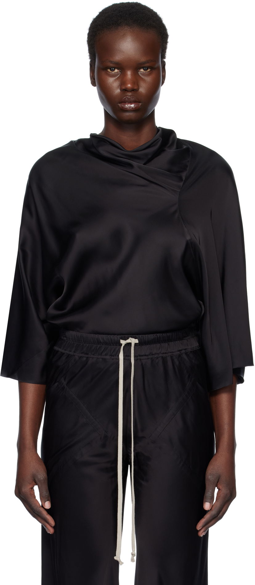 Skjorta Rick Owens Rick Owens Hollywood Cylinder Top Svart | RP01E7231 SCH