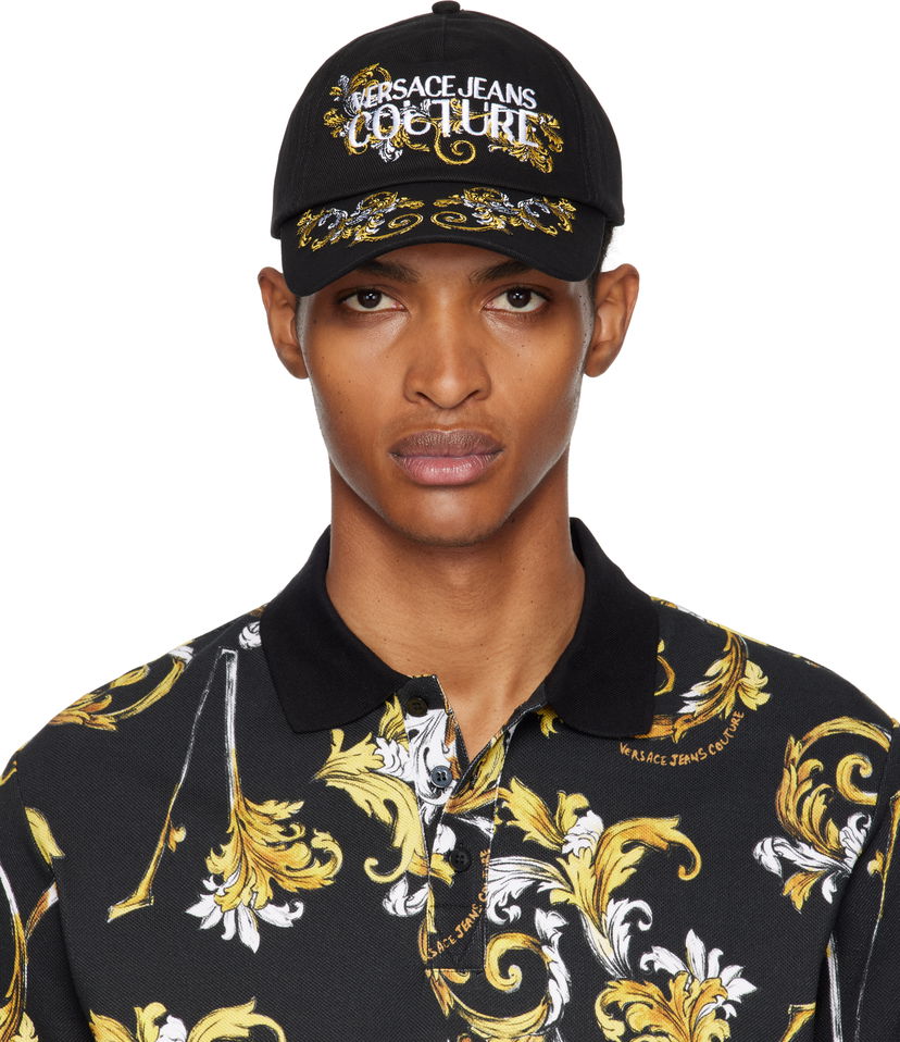 Keps Versace Versace Jeans Couture Baseball Cap Svart | E78GAZK17_EZG367