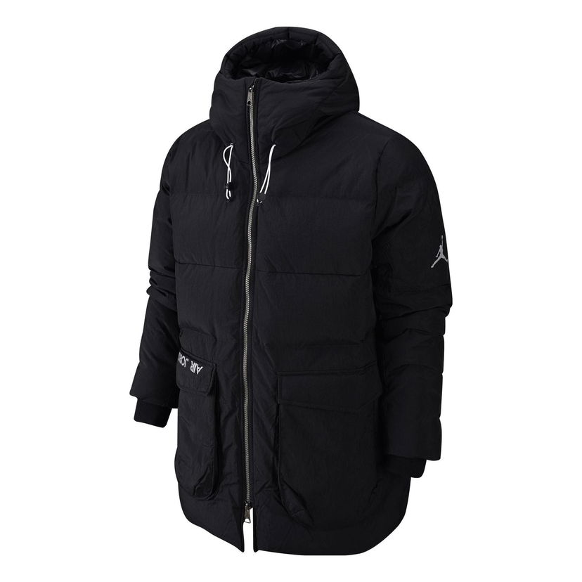 Pufferjacka Jordan Storage Pocket Detail Hooded Down Jacket Svart | DZ4552-010