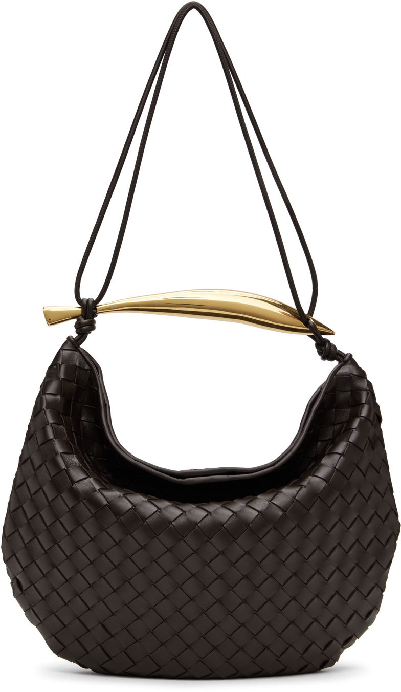 Handväska Bottega Veneta Medium Intrecciato Leather Shoulder Bag Brun | 754988 VCPP1