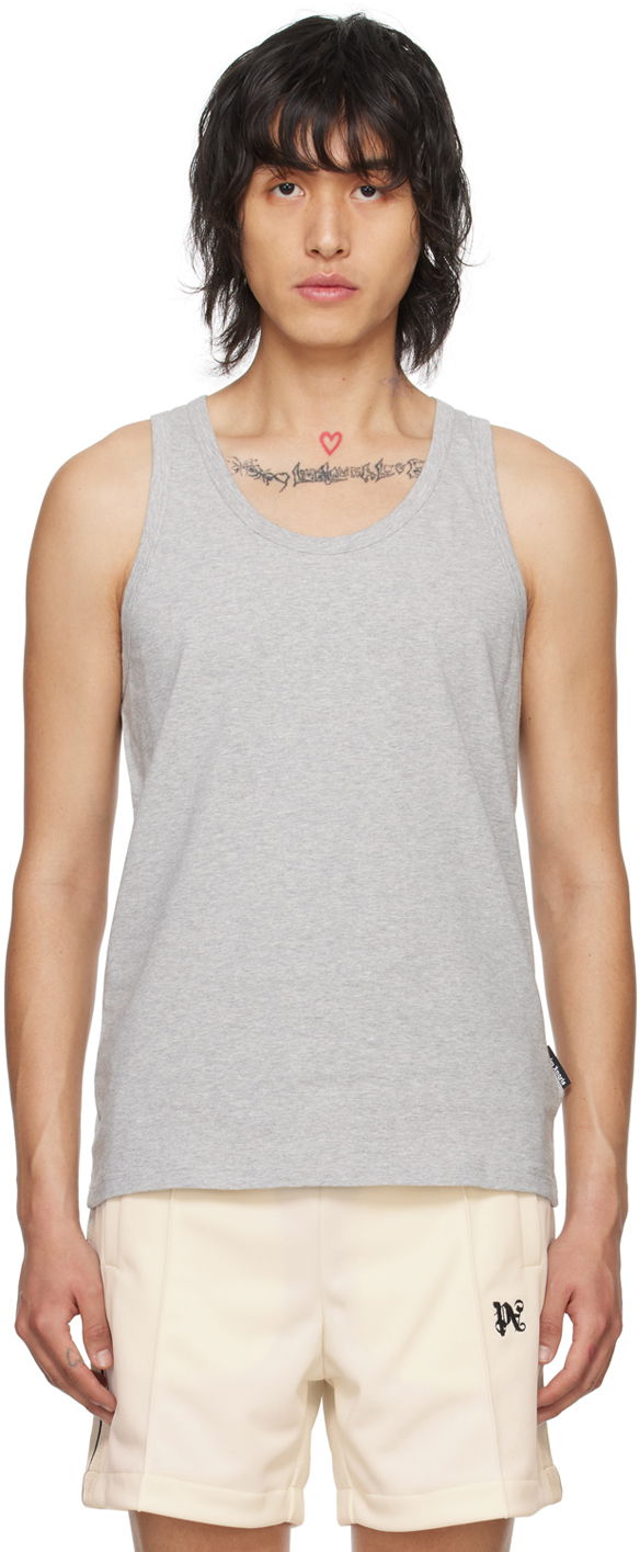 Linne Palm Angels Essential Tank Top Grå | PMUE002C99FAB0020808