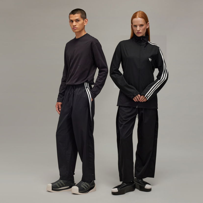 Byxor Y-3 Refined Wool 3-Stripes Pants Svart | IW7463
