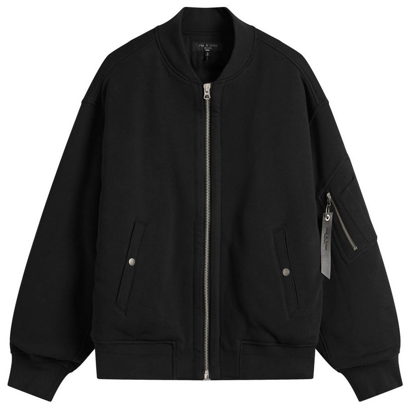 Bomberjacka rag & bone Manston Vintage Terry Bomber Jacket Svart | MBC24HT010V810