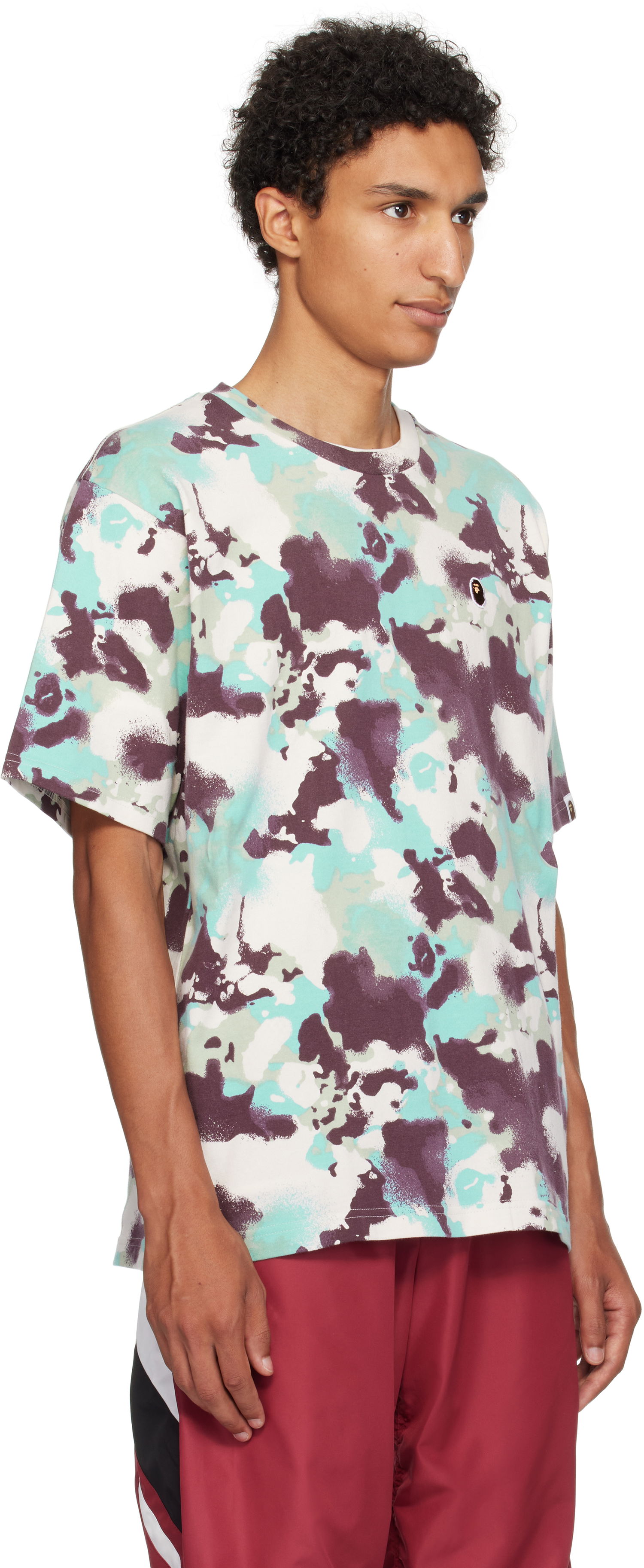T-shirt BAPE A Bathing Ape Map Camo Ape Head T-Shirt Flerfärgad | 001CSL301001M, 1