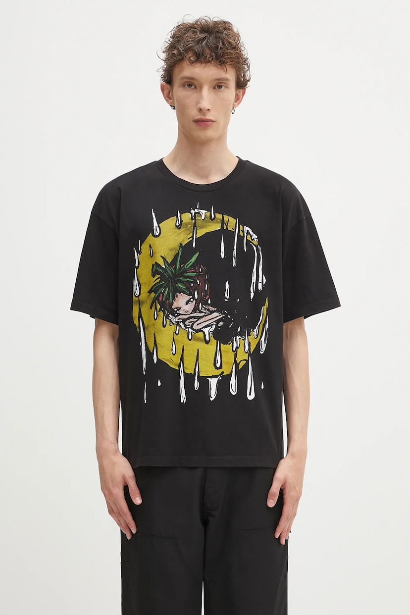 T-shirt Sky High Farm Sky High Farm Eri Print T-Shirt Svart | SHF07T032