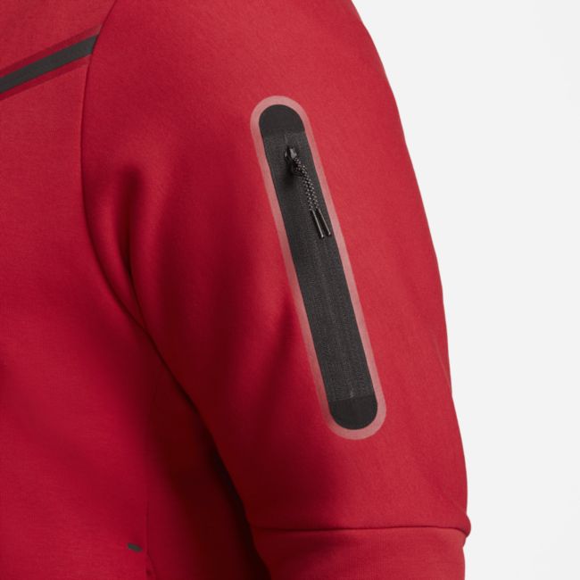 Sweatshirt Nike Tech Fleece Full-Zip Hoodie Röd | CU4489-687, 1