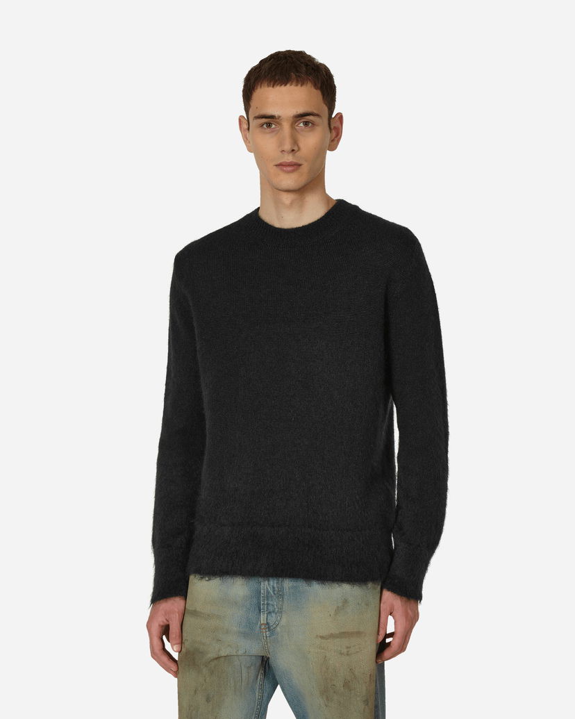 Sweater Off-White Mohair Arrow Knit Crewneck Sweater Svart | OMHE170F23KNI001 1061