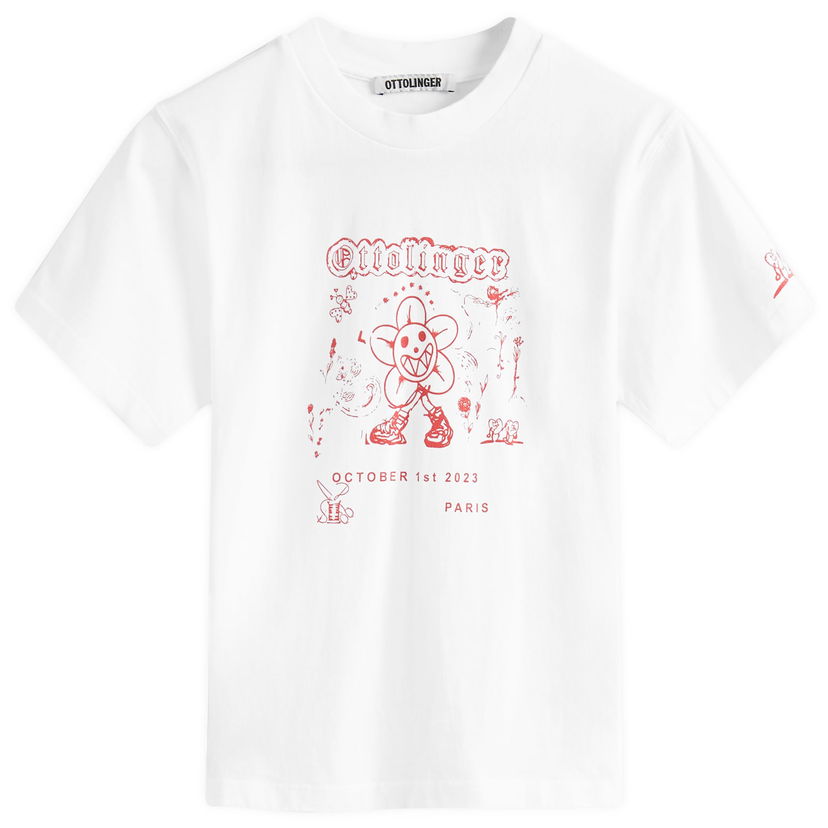 T-shirt Ottolinger Ottolinger Shrunken T-Shirt, Size Large Vit | 1501415-WHITE