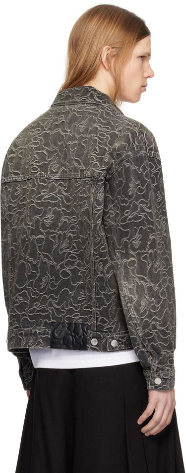 Bomberjacka BAPE Line Camo Jacquard Denim Jacket Svart | 001LJK801326M, 2