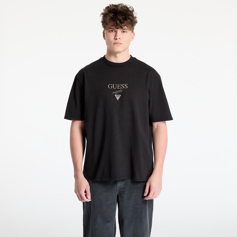 T-shirt GUESS GUESS Originals Eco Printed Baker Logo T-Shirt Svart | M5GI69K8FQ4-JTMU