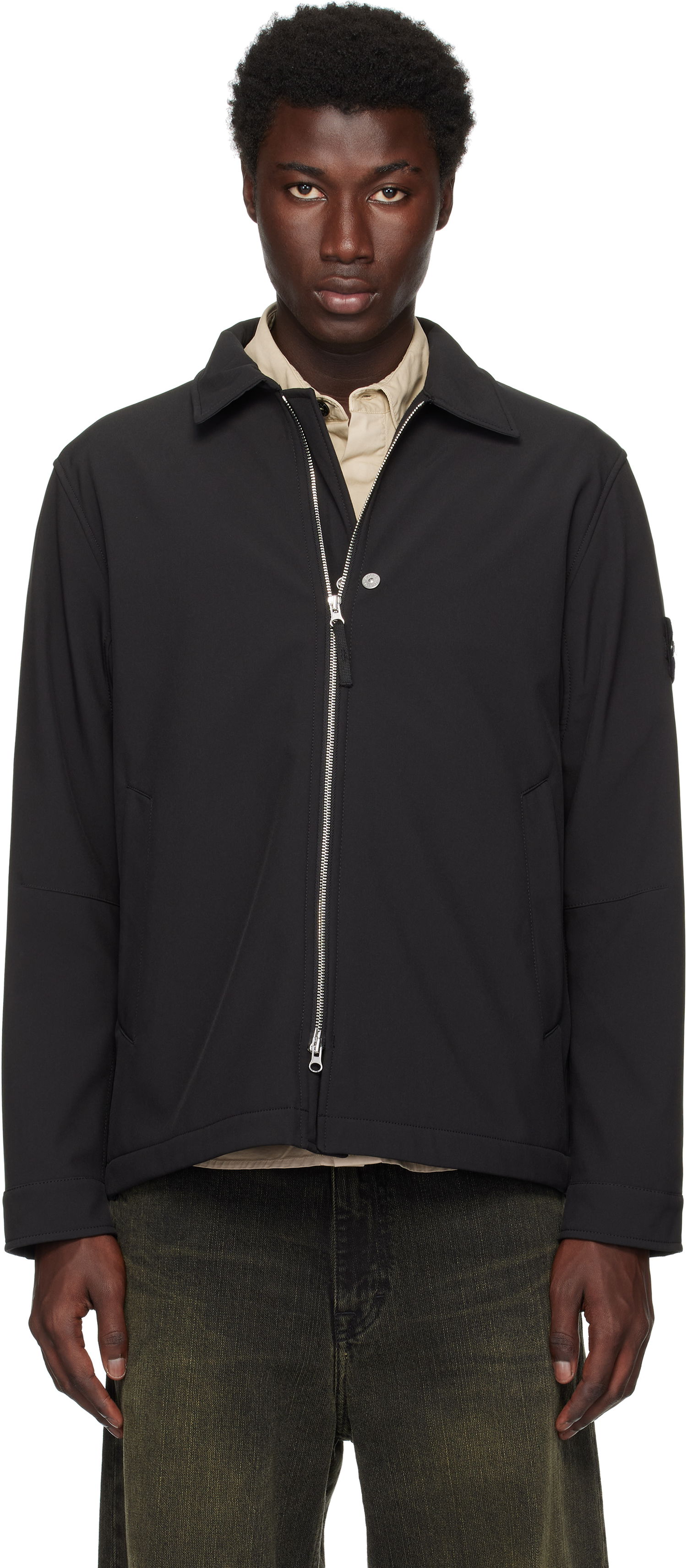 Jacka Stone Island Soft Shell Jacket Svart | S15 Q100003 S0B22, 0