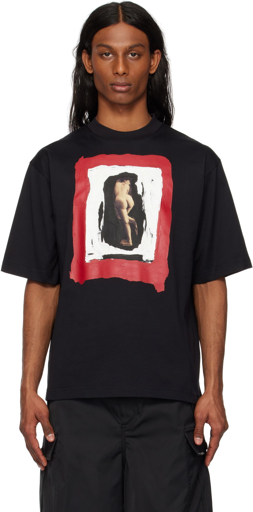 T-shirt Marni Marni Nude Print T-Shirt Svart | HUMU0223OP USCX67