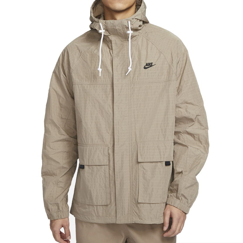 Vindjacka Nike Club Bowline Men's Hooded Jacket Beige | FN3109-247