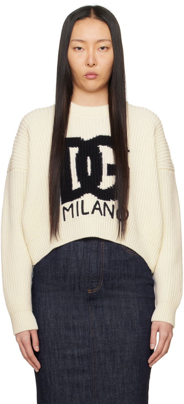 Sweater Dolce & Gabbana Crewneck Sweater "Off-White" Beige | FXW02Z JCVC2