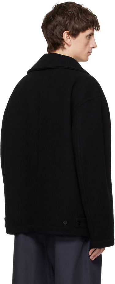 Rockar LEMAIRE Boxy Double-Breasted Coat Svart | CO1131 LF1116, 2