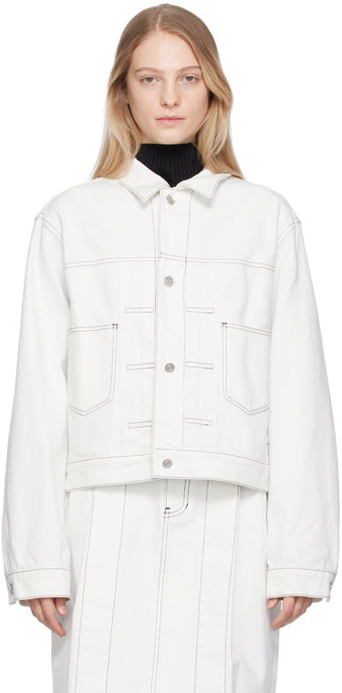 Jacka We11done We11done Tucked Denim Jacket Vit | WD-DJ3-23-338-M-IC, 0