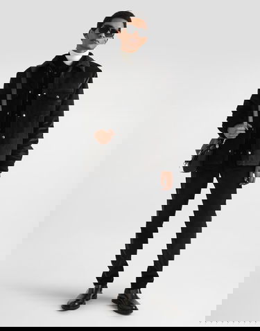 Byxor Dolce & Gabbana Dolce & Gabbana Cotton And Cashmere Regular Trousers Svart | GYJCCTGJ589N0000, 3