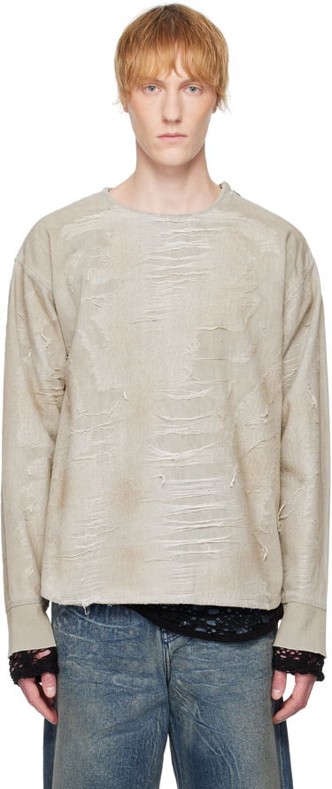 Sweater Diesel Diesel D-Just-Fsg1 Distressed Sweatshirt Beige | A18195-007AU-9DU, 0