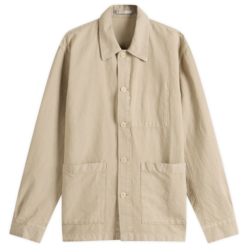 Skjorta NORSE PROJECTS Julian Cotton Linen Overshirt, Size Large Beige | N40-0823-2053