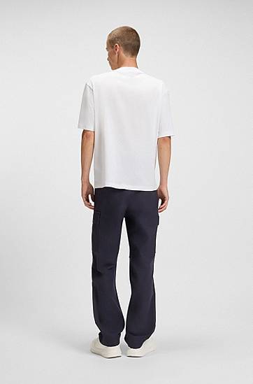Cargo byxor BOSS Relaxed Fit Ripstop Cargo Trousers Mörkblå | 50545643, 1