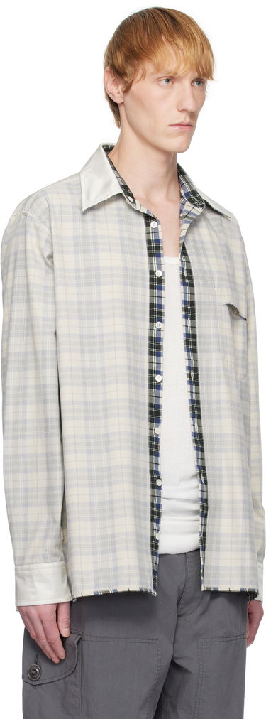 Skjorta Maison Margiela MM6 Maison Margiela Checkered Placket Shirt Vit | SH2DT0016 M35444, 1